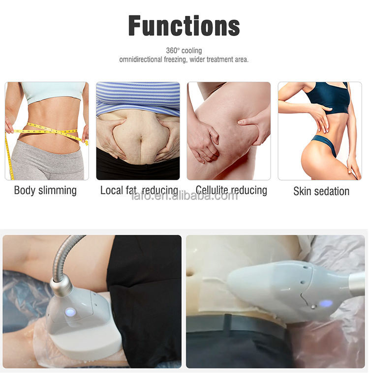 360 Degree Cooling Cryo 2 Handles Cryo Cryotherapy Fat lipolysis Criolipolisis Machine with different cryo cups LF-268A