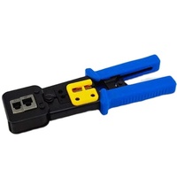 LIYUAN Industrial RJ45 FTP UTP a Cat5E Conector modular Herramienta de prensado Perforación de acero inoxidable Agujero de paso Herramientas manuales Soporte OEM