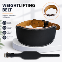 Ceinture de musculation premium en cuir avec double boucle à ardillon pour le soutien du dos en salle de sport, idéale pour l'entraînement de force, les squats et les soulevés de terre