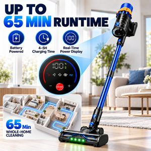 Factory OEM ODM 40KPa 650W Cordless Vacuum Cleaner 250AW 65Min Runtime Smart Display HEPA Filter for Home Pet Hair - Product Image 2