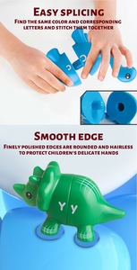 Juego de Mesa Educativo Montessori de Plástico con Dinosaurios, Números y Alfabeto para Niños Pequeños, con Reconocimiento de Colores y Formas - Product Image 3