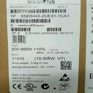 ไมโครมาสเตอร์ 440 รุ่นใหม่เอี่ยมของแท้ 6se64402ue311ca1 ขนาด 11 กิโลวัตต์ 500 โวลต์ ตัวแปลงความถี่ PLC - Product Image 4