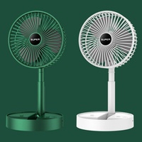 Ventilateur de sol pliable télescopique rechargeable par mini USB 2025 pour étudiants, maison, bureau, camping-car, voiture, dortoir, camping en plein air