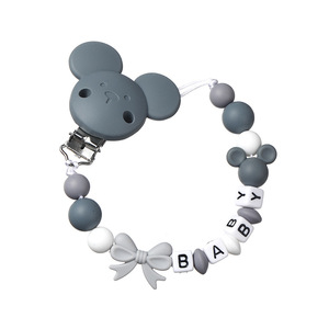 Cadena de silicona con clip de <span class=keywords><strong>Mickey</strong></span> Mouse para chupete, anticaída, para molares, para bebés, venta al por mayor - Product Image 1