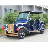 Navette électrique 6 places de style vintage personnalisée pour les stations voiturette de golf à batterie à faible bruit pour les visites de parc Classic EV