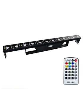 Luzes de led com controle remoto rgb, 3 em 1, lavagem estroboscópica, operada à bateria para dj booth