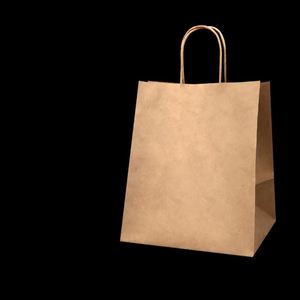 Custom Printed Eco-Friendly Classic Laminated Your Own Logo Takeaway Restaurant Catering Food Packaging Kraft <b>Brown</b> Paper Bag - Product Image 5