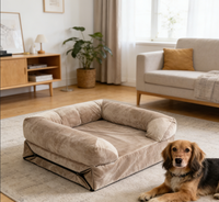 Coussin pour chien toutes saisons, lit pour chat en peluche chaud et confortable, adapté aux petits et grands chiens