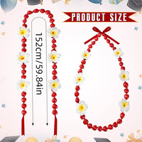 Afstudeerseizoen Faux Nut hangerketting & Plumeria acrylstenen kralenband set voor studenten