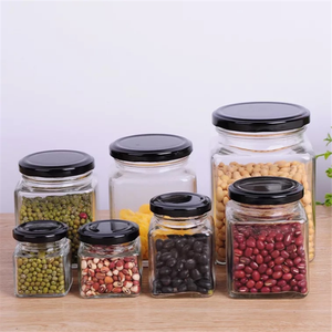 ¡Producto en oferta! Tarro de vidrio cuadrado para comida <span class=keywords><strong>Frutta</strong></span> del Prato de Shanghai con tapa de metal - Product Image 6