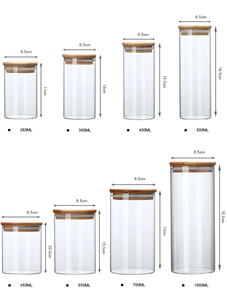 Caratteristica ecologica barattolo di spezie per alimenti in vetro borosilicato barattolo di conservazione in vetro trasparente - Product Image 4