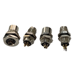 Conector de Aviación M8, Enchufe y Tomacorriente de 3 y 4 Pines, Chapado en Oro, Cobre, Impermeable, para Placa de Sensor, Frontal y Trasero, Macho y Hembra - Product Image 1