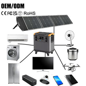 ポータブル発電所3000Wステーション15000mAh屋外発電機ソーラー充電キャンプ緊急電源 - Product Image 1