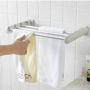 Wall Hanging Towel <b>Rod</b> Storage Rack Hanger and Drying <b>Holder</b> for Laundry Room Closet Organization - Product Image 2