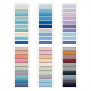 Paquete de 6 pestañas de índice Morandi de PET, notas adhesivas reutilizables para uso escolar y regalos, para marcar páginas y clasificar archivos - Product Image 1