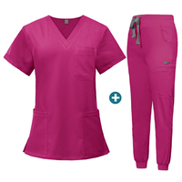 Nouveau livraison rapide gommages survêtement gommage femmes ensembles Anti-rides avec bouton ajusté gommages clinique médicale uniforme blanc