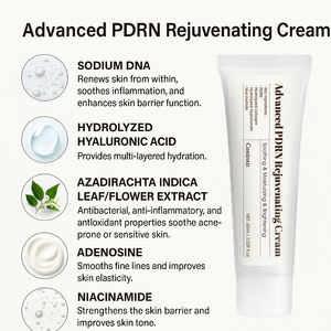 Crema Suave Avanzada con PDRN Antioxidante para Aclarar Manchas Oscuras, 60 ml, Tamaño Viaje, para Piel Mixta, Rutina Diaria - Product Image 3