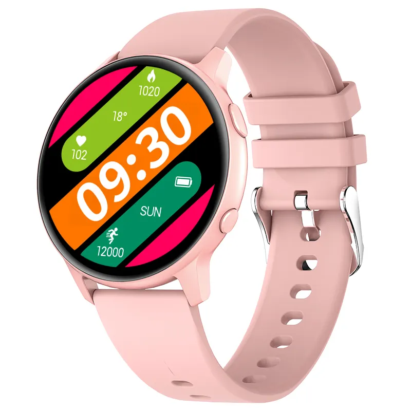 Lemfo-montre connectée MX1 ronde, moniteur d'activité physique, smartwatch, moniteur de fréquence cardiaque étanche IP68, à plusieurs Modes de Sport, pour hommes et femmes