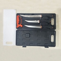 Couteau de chasse et de camping portable en acier inoxydable, ensemble combiné pour l'abattage, couteau à filet, couteau à poisson pour l'extérieur