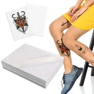 피부용 맞춤형 워터 슬라이드 데칼 용 인쇄 임시 문신 용지 레이저젯 및 잉크젯 프린터 전송 시트