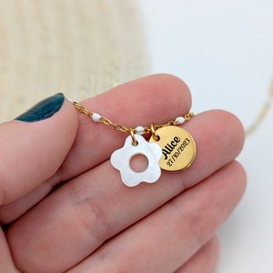 <span class=keywords><strong>Bracelet</strong></span> médaille gravée personnalisé fait main <span class=keywords><strong>Bracelet</strong></span> médaille prénom personnalisable Cadeau pour femme - Product Image 5
