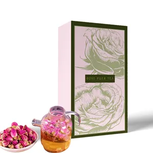 OEM customized with honeysuckle and rose as raw materials to beauty and improve intestinal function rose Pu-er tea