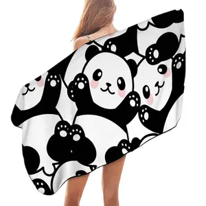 Panda Themed Bamboo Microfiber Towel for Comfort and Style at the Beach