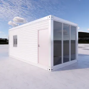 20x20 ft chinese prefab assemble container pod house pré-fabricada chá casa sanduíche painel material casa para coréia japonesa