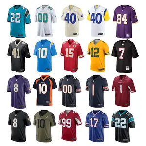 Hot sale oem design nfl jersey 100%polyester american jerseys for football custom breathable mens american football jerseys