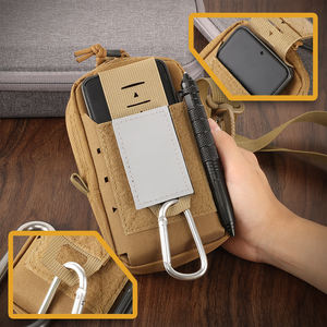 <span class=keywords><strong>Pochette</strong></span> de téléphone tactique MOLLE, sac de messager EDC, sac de ceinture avec <span class=keywords><strong>bandoulière</strong></span> détachable, <span class=keywords><strong>pochette</strong></span> utilitaire pour <span class=keywords><strong>smartphone</strong></span>/portefeuille/outils - Product Image 3