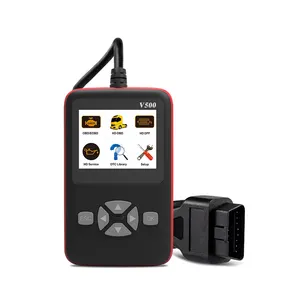 عالية الجودة V500 السيارات أدوات التشخيص obd الثقيلة الهند شاحنات مشكلة رمز ماسح الرادار الخاص بالسيارة OBD2 كامل على الشاشة