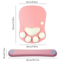 Tapis de souris 3D en silicone souple, motif patte de chat mignon, repose-poignet en mousse à mémoire de forme, coussin pour souris, pour enfants, ordinateur portable, ordinateur