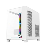 Boîtier de jeu AntarcChill Mini Classic Sea View, verre trempé sur trois côtés, micro-ATX/ITX, tour moyenne pour ordinateur de bureau