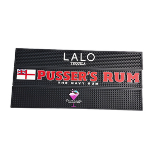 Custom Printed Silicone PVC <b>Bar</b> Mat Rubber Pub Service Mat Spill <b>Pad</b> Beer Rail Mat Drip Tray Non Slip Table Mat Coaster - Product Image 3