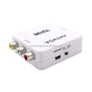 Venta caliente al por mayor 1080P VGA a RCA AV adaptador compatible <span class=keywords><strong>con</strong></span> modo PAL NTSC para PC portátil HD TV DVD <span class=keywords><strong>proyector</strong></span> VGA2AV convertidor <span class=keywords><strong>Coaxial</strong></span> - Product Image 6
