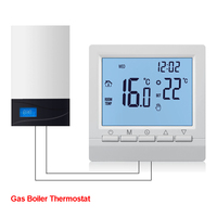 Programmable Chaudière À Gaz Chauffage Régulateur de Température LCD Contrôle AA Batterie Thermostat avec Kid Lock