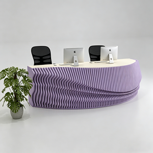 Waterproof Anti Scratch Reception Desk Durable Front Counter <b>for</b> High Frequency Commercial Use - Product Image 5