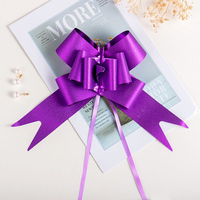 Argent métallique tirer arc fabricants de ruban en plastique emballage cadeau anniversaire décoration tirer arcs