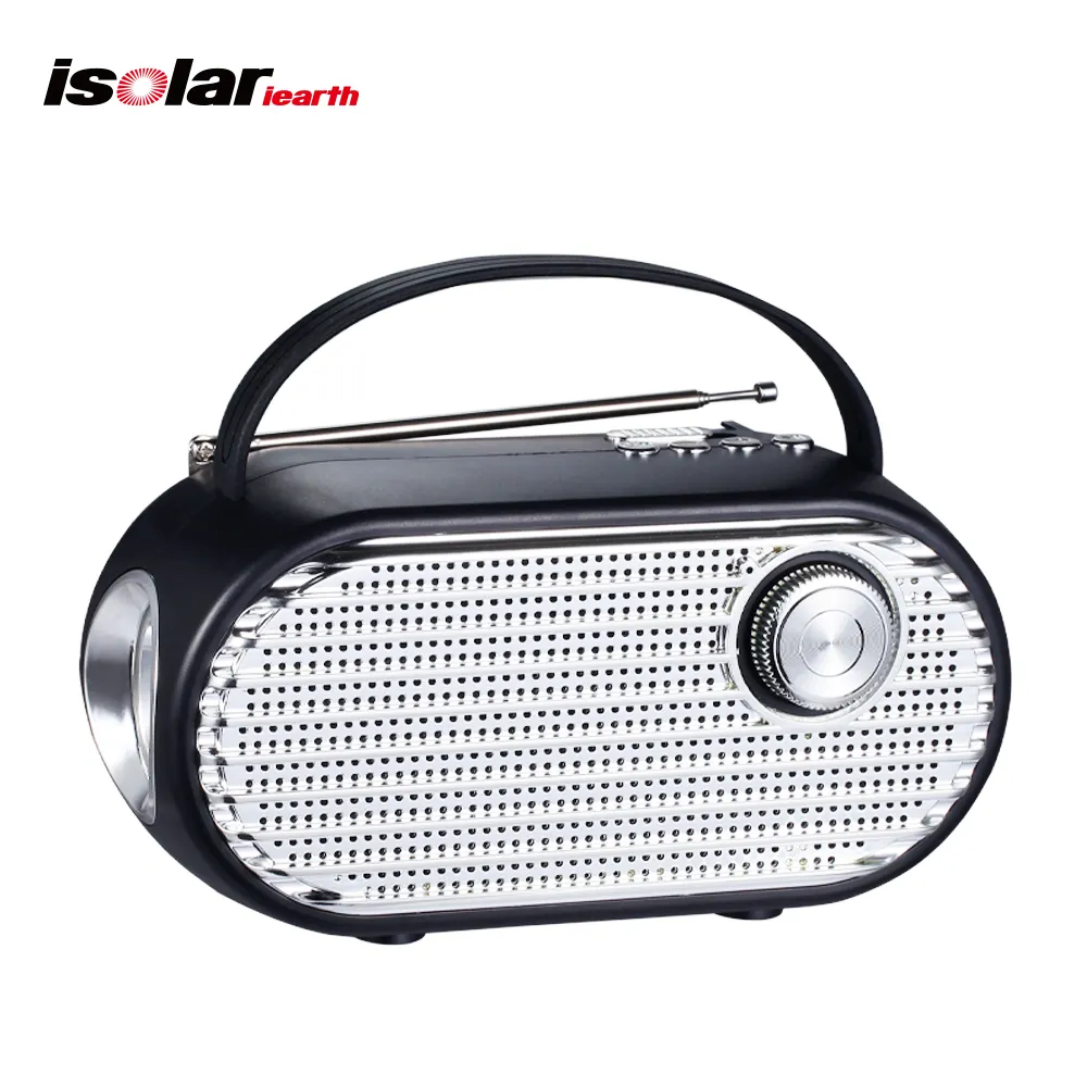 isolar iearth IS-X16 multimedia speaker FM radio wireless solar player with LED Lamp Emergency Mini speakers audio system sound