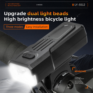 Nuevos Faros Delanteros Dobles para Bicicleta con Carga Tipo-C, Desmontaje Rápido, Largo Alcance, Luces Nocturnas para Niños - Product Image 6