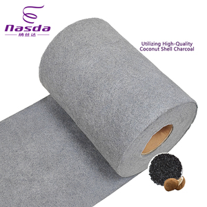 Rouleau de tissu filtrant à charbon actif composite non tissé à 3 couches sans colle Caractéristique respirante pour la désodorisation des sacs à bagages - Product Image 2