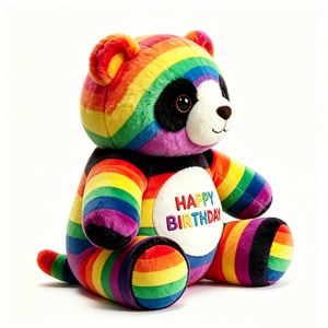 Personaliza un peluche de panda, un juguete de peluche arcoíris - Product Image 2