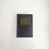 Couverture rigide personnalisée couvertures noires Mini chrétien religieux Kjv Bible verset Journal livre impression sur demande