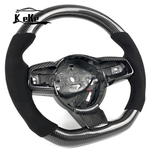 Volante in Fibra di Carbonio per <span class=keywords><strong>Jaguar</strong></span> <span class=keywords><strong>F</strong></span> TYPE XE XF <span class=keywords><strong>F</strong></span> <span class=keywords><strong>PACE</strong></span> E <span class=keywords><strong>PACE</strong></span> 2015-2025, Fondo Piatto, Upgrade Interni Sportivi - Product Image 3