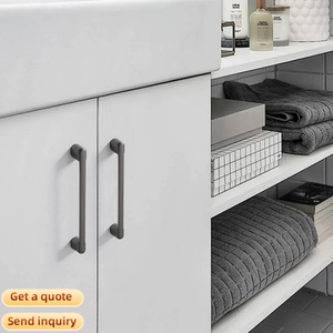 Modern Minimalist Oval Bar <strong>Cabinet</strong> Handles Zinc Alloy Drawer Pulls Brushed Gold Gunmetal Grey Wardrobe Furniture Hardware - Product Image 3