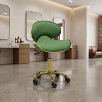 Tabouret de bar et chaise de maître en cuir PVC durable au design moderne pour salons de beauté, hôtels et salons de coiffure