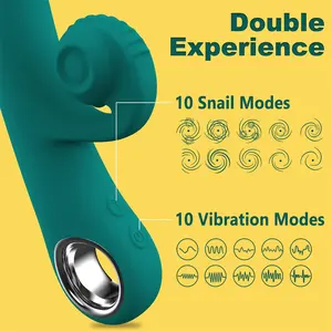 Mainan seks neonkepulauan wanita dewasa Pasangan silikon realistis Dildo bergetar perempuan G Spot Vibrator dengan siput yang dapat dipindah