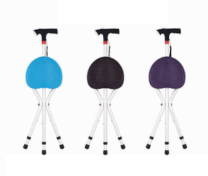 Canne de marche avec siège pour personnes âgées, avec lumière LED intégrée, canne de repos <span class=keywords><strong>portable</strong></span> pour la marche en extérieur et les voyages longue distance - Product Image 3