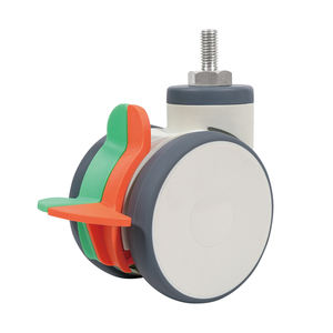 Hot Sale 3 Zoll 4 Zoll 5 Zoll Medical Caster PA Tpr Alle Kunststoff-Dreh platte Icu Double Caster Wheel With Brake - Product Image 5