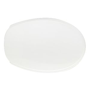 Asiento de Inodoro Alargado de 50.5 cm de Largo y 37.5 cm de Ancho, Plástico Blanco, Diseño Minimalista para Baño - Product Image 1